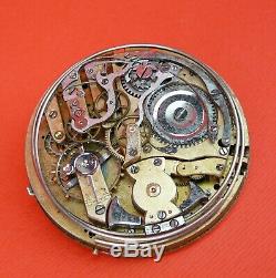 ANTIQUE MINUTTE REPEATER withCHRONOGRAPH POCKET WATCH MOVEMENT ONLY 1930
