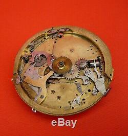 ANTIQUE MINUTTE REPEATER withCHRONOGRAPH POCKET WATCH MOVEMENT ONLY 1930