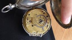 ANTIQUE STERLING SILVER POCKET WATCH, heavy gent's watch verge movement 1816