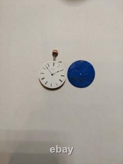 Agasiz Pocket Watch Movement Swiss Mens Full Jewels, dial Lapiz Lazuli