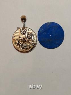 Agasiz Pocket Watch Movement Swiss Mens Full Jewels, dial Lapiz Lazuli