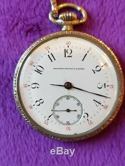 Agassiz Movement Pocket Watch Private Label Shourds, Adcock & Teufel 17j running