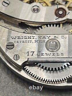 Agassiz Private Label Wright Kay Pocket Watch 38mm Movement