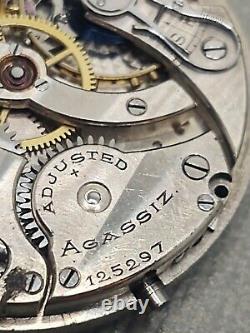 Agassiz Private Label Wright Kay Pocket Watch 38mm Movement