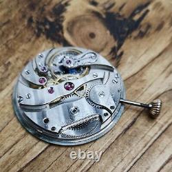 Agassiz Vintage Working Pocket Watch Movement, 17J, 5 Adj. High Grade (C171)