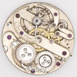 Albert Montandon 34.4 x 7.9 mm Antique Pocket Watch Movement, Parts / Repair