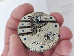 Albin BOURQUIN Pocket Watch Movement-White Dial with Roman Numerals
