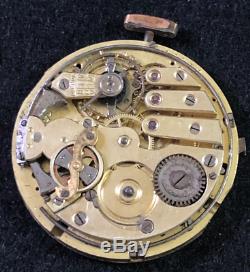 Alfred A. Lugrin Repeater Pocket Watch Movement Parts/Repair 47.2mm