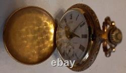 Alsta Star Watch Co Pocket Watch Goldtone Case 17 Jewels Full Sz Movement1960-70