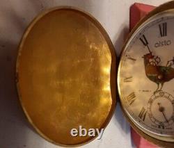 Alsta Star Watch Co Pocket Watch Goldtone Case 17 Jewels Full Sz Movement1960-70