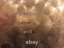 Alsta Star Watch Co Pocket Watch Goldtone Case 17 Jewels Full Sz Movement1960-70