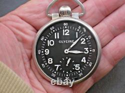 Amazing Glycine F104 Tascale Pocket Watch Eta 6497-1 Movement Only 250 Made Bo