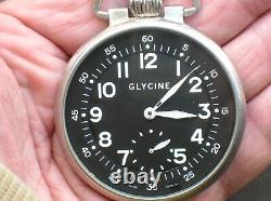 Amazing Glycine F104 Tascale Pocket Watch Eta 6497-1 Movement Only 250 Made Bo