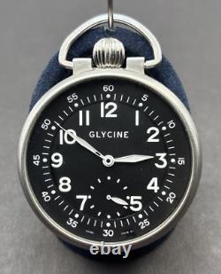 Amazing Glycine F104 Tascale Pocket Watch Eta 6497-1 Movement Only 250 Made Bo