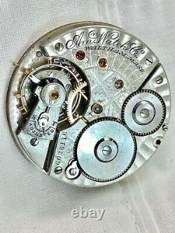 Amazing Large High Grade Amn Grade Waltham 1888 Antique Pocket Watch Movement