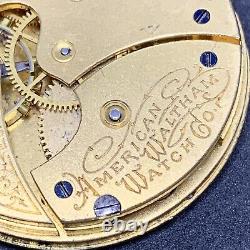 American Waltham Watch Co Fancy Pink Gold Dial Pocket Watch 6s 1890 F5615