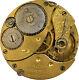 Antique 0 Size Elgin Mechanical Hunter Pocket Watch Movement W Fancy Gilt Dial