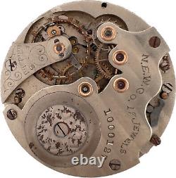 Antique 0 Size New England Lady Mary 17 Jewel Manual Pocket Watch Movement Rare