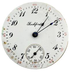 Antique 0s 1910 Rockford Winona 15 Jewel Hunter Pocket Watch Movement 190