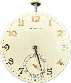 Antique 10 Size Hamilton Mechanical Pocket Watch Movement Grade 921 High Grade