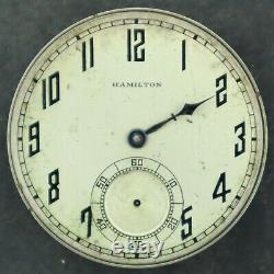 Antique 12 Size Hamilton 19 Jewel Mechanical Pocket Watch Movement Grade 902