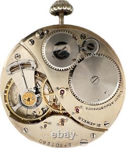 Antique 12S Lord Elgin 21 Jewel Mechanical Pocket Watch Movement 450 USA Runs