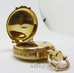 Antique 14k Gold Convertible Box Hinge Case Pocket Watch with Eureka Movement