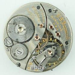 Antique 16 Size Elgin B. W. Raymond Pocket Watch Movement Grade 370 Running