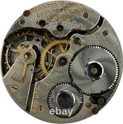 Antique 16 Size Hamilton Mechanical Open Face Pocket Watch Movement 974