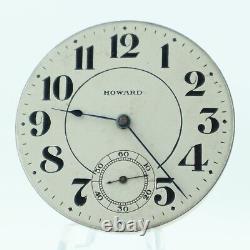 Antique 16 Size Howard Series 3 17 Jewel Mechanical Pocket Watch Movement Runs