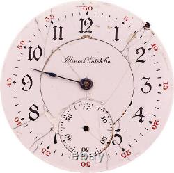 Antique 16 Size Illinois Sears Roebuck 17 Jewel Pocket Watch Movement Grade 175