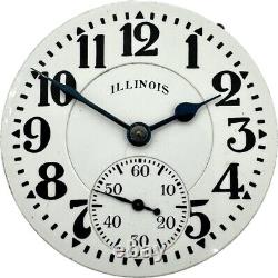 Antique 16 Size Illinois Type III 60 Hour Bunn Special Pocket Watch Movement