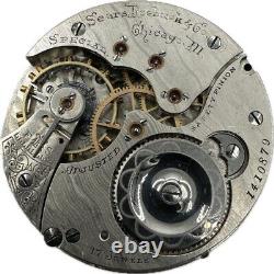 Antique 16S Illinois Sears Roebuck Special Mechanical Pocket Watch Movement 175