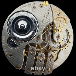 Antique 16s 1908 Illinois 3 Finger Bridge Railroad Pocket Watch Movement 186
