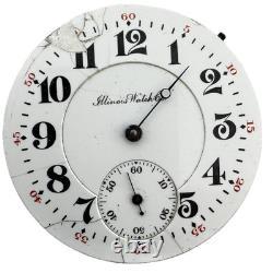 Antique 16s 1908 Illinois 3 Finger Bridge Railroad Pocket Watch Movement 186