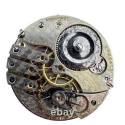 Antique 16s 1909 Illinois Three Finger Bridge Hunter Pocket Watch Movement 185