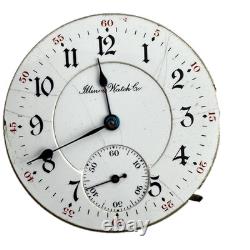 Antique 16s 1909 Illinois Three Finger Bridge Hunter Pocket Watch Movement 185