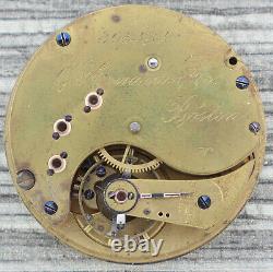 Antique 18 / N Size Howard Series VII / 7 Manual Wind Pocket Watch Movement