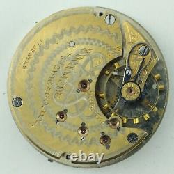 Antique 18 Size Edgemere Hunter Pocket Watch Movement Two Tone Rare Incomplete