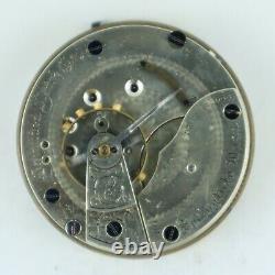 Antique 18 Size Hampden 11 Jewel Mechanical Hunter Pocket Watch Movement Runs