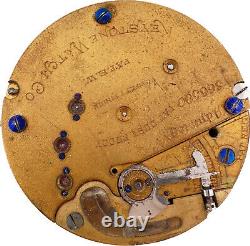 Antique 18 Size Keystone Model 3 15Jewel Mechanical Hunter Pocket Watch Movement