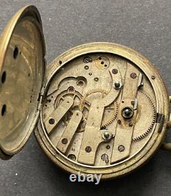 Antique 1870's Unsigned Double Timer Pocket Watch Parts 601.62 High Grade French