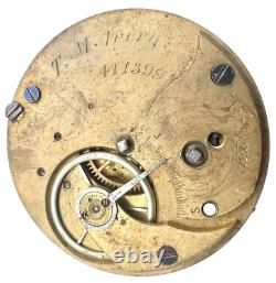 Antique 1875 17s Elgin Tm Avery Keywind Pocket Watch Movement