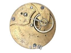 Antique 1875 17s Elgin Tm Avery Keywind Pocket Watch Movement