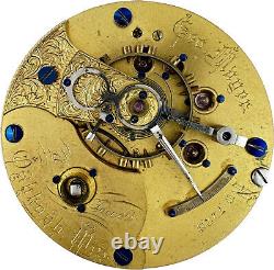 Antique 1877 18 Size Rockford Mayor 11 Jewel Key Wind Pocket Watch Movement
