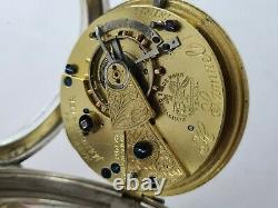 Antique 1895 H. Samuel Solid Silver Fusee Pocket Watch Quality Movement Rare