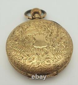 Antique 18CT Hallmarked Gold Ladies Fob Watch Swiss Movement 40.74G 35mm