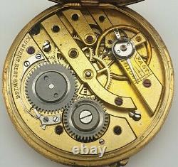 Antique 18CT Hallmarked Gold Ladies Fob Watch Swiss Movement 40.74G 35mm