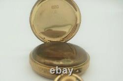 Antique 18CT Hallmarked Gold Ladies Fob Watch Swiss Movement 40.74G 35mm