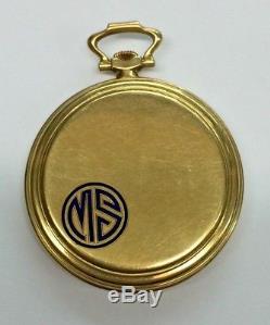 Antique 18K Solid Yellow Gold Grogan Co Pocket Watch IWC Swiss 15j Movement